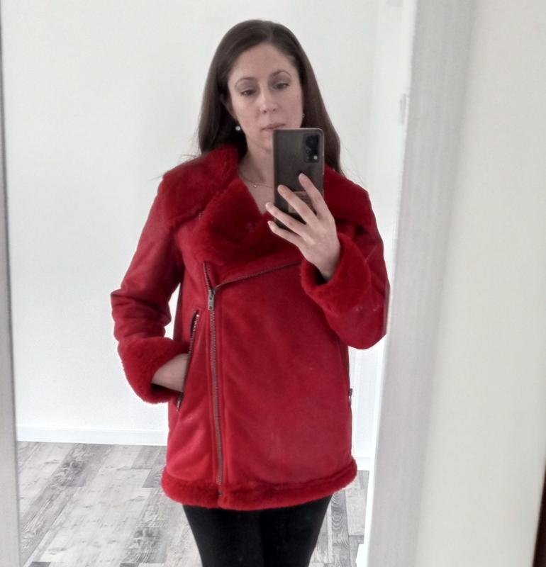 Женский Pepe Jeans Дубленка Бордовый Искусственная