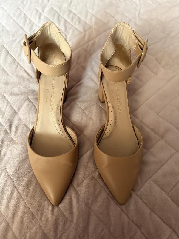 Women Kurt Geiger Heels Beige Leather 36