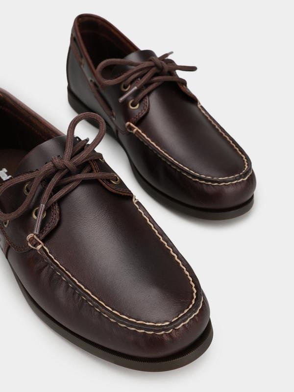 Men Timberland Loafers Brown Leather 44