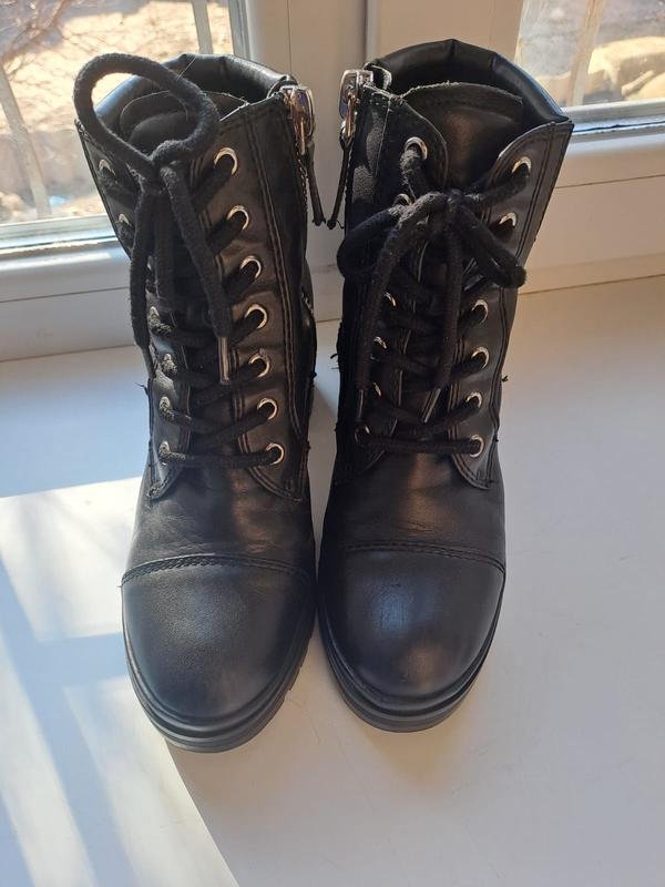 Women ALDO Boots Black Leather 37.5