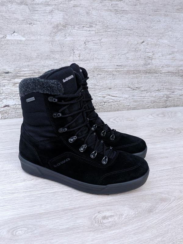 Uomo Lowa Stivali Neri Suede 41