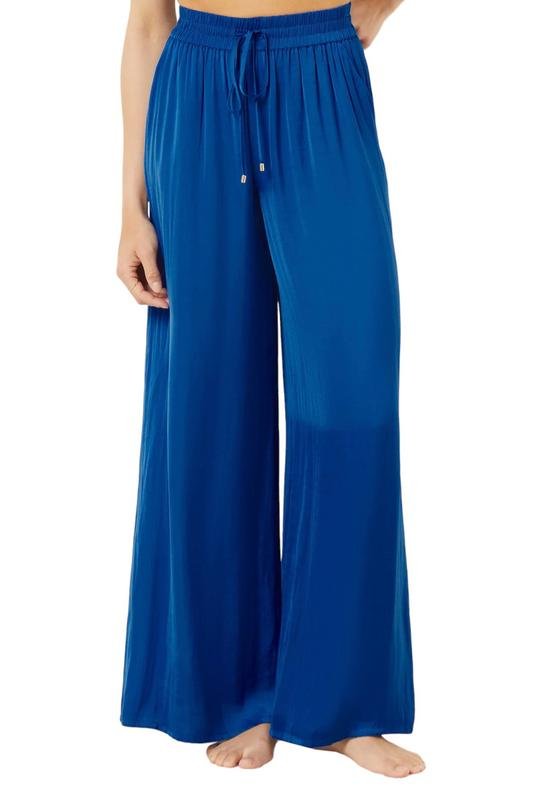 Women Etam Trousers Navy Polyester 36