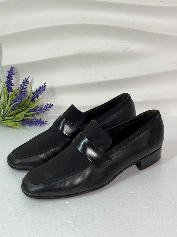 Men Bally Heels Black Leather 40