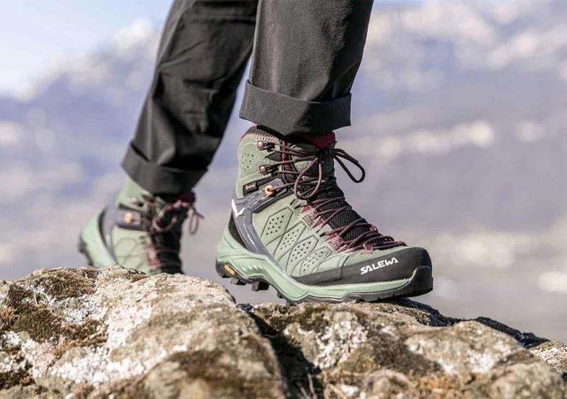 Donna Salewa Stivali Verde Suede 37