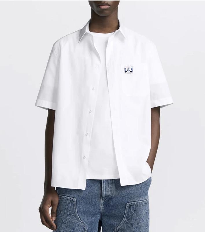 Men Christian Dior Shirt White Cotton 36 / S / 44