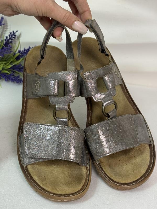 Women Rieker Sandals Silver Artificial Leather 41