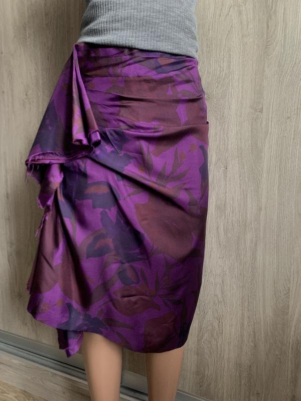 Женская Dries Van Noten Юбка Бордовая Шелк S