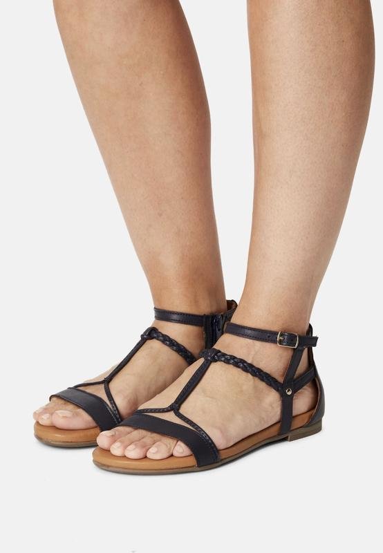 Women Tamaris Sandals Brown Leather 39