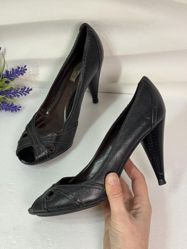 Женские ZARA Босоножки Коричневый Кожа 39