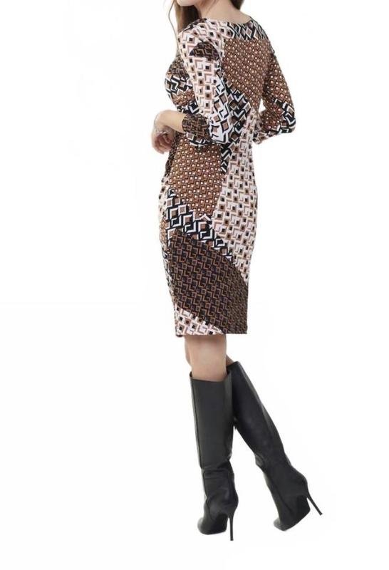 Women Joseph Ribkoff Dress Beige Knit 46 / 3XL /