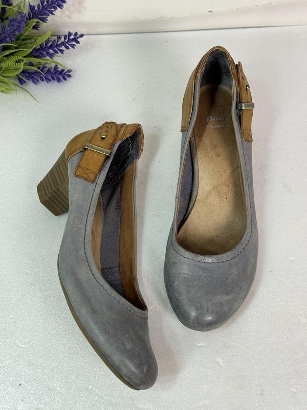 Женские Bata Туфли Серый Кожа 37