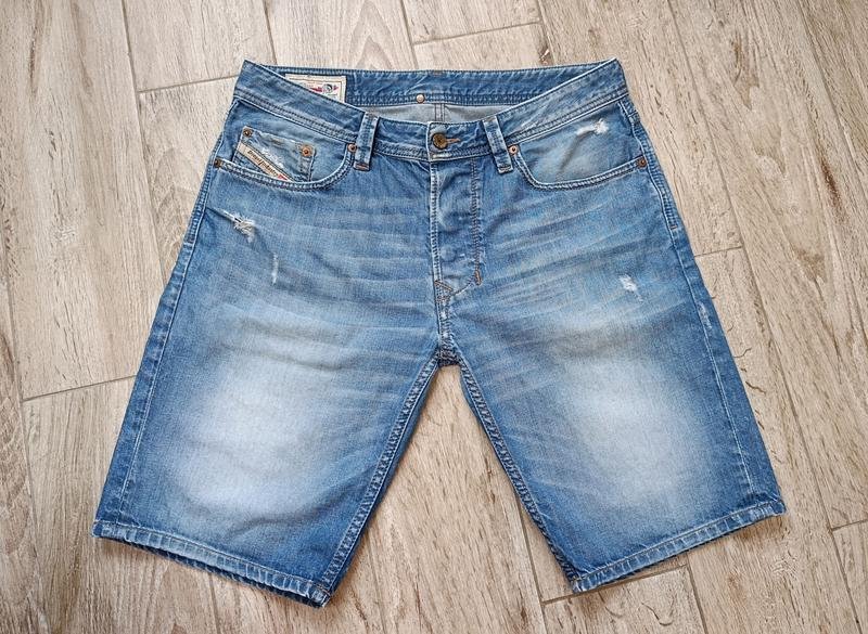 Uomo Diesel Shorts Blu Navy Denim 33