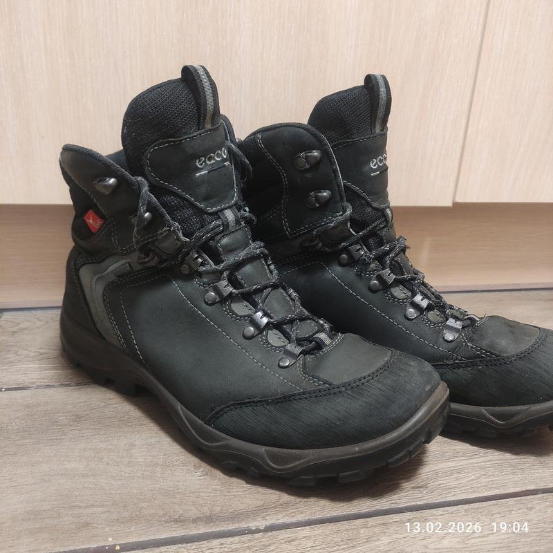 Herren Ecco Stiefel Grau Leder 43