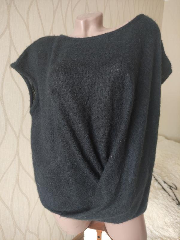 Women DKNY Vest Black Angora 40 / L / 48