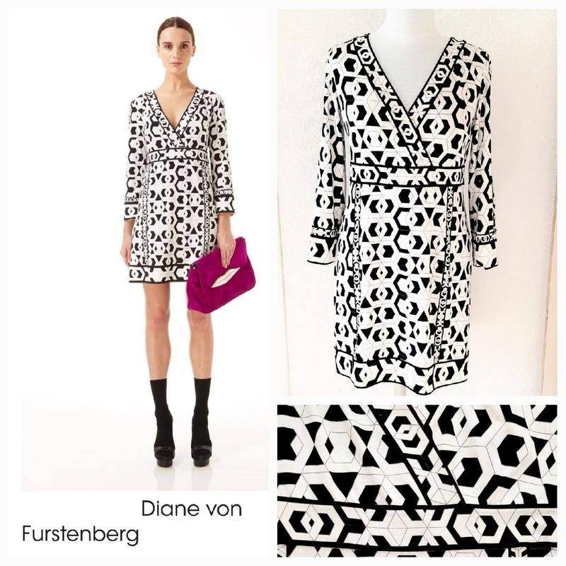 Women Diane Von Furstenberg Dress Black Silk