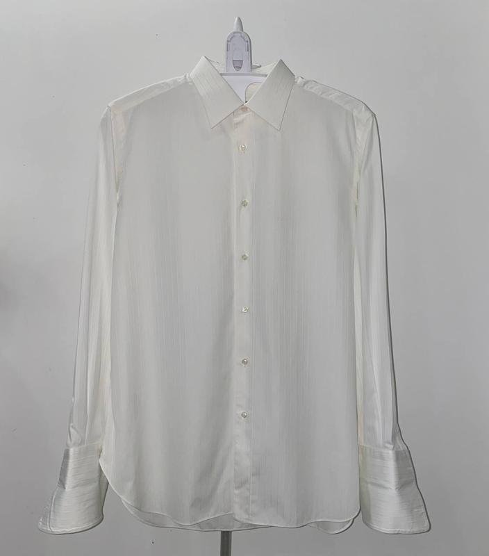 Мужская Brioni Сорочка Белая Хлопок 40 /L / 48