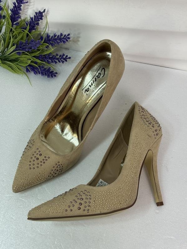 Women Carina Heels Beige Suede 40