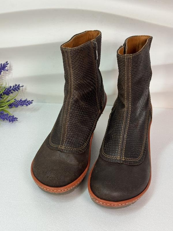 Women ART Ankle Boots Brown Leather 38