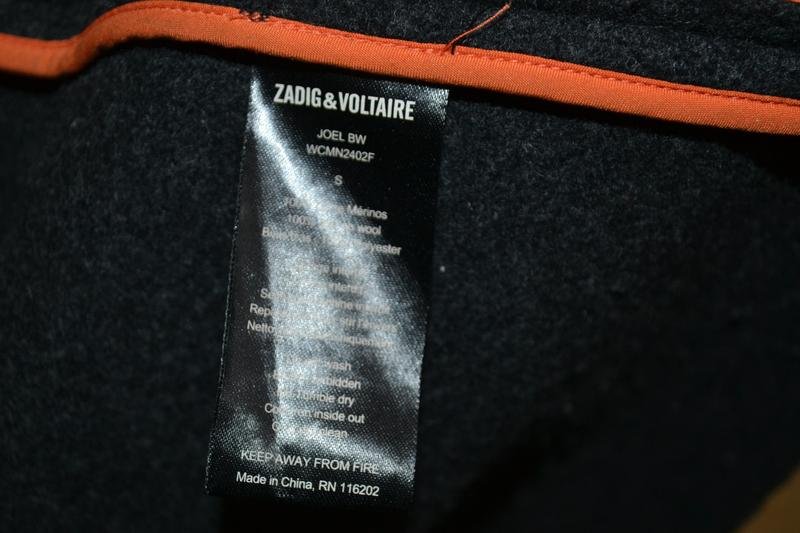 Женское Zadig & Voltaire Пальто Серое Шерсть 36 /