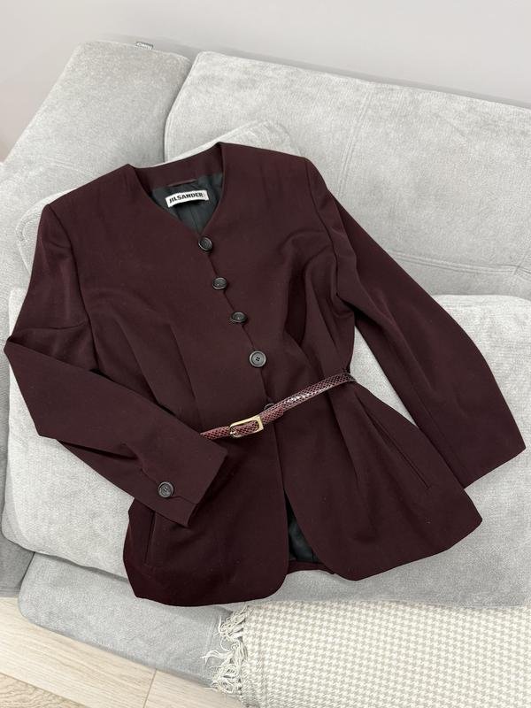 Women Jil Sander Jacket Brown Wool Other