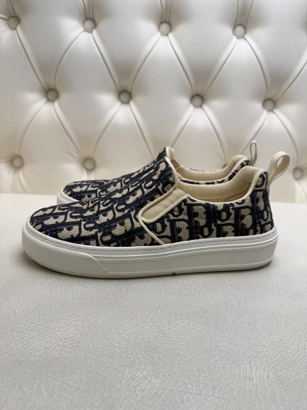 Women Christian Dior Loafers Navy Textile 38.5