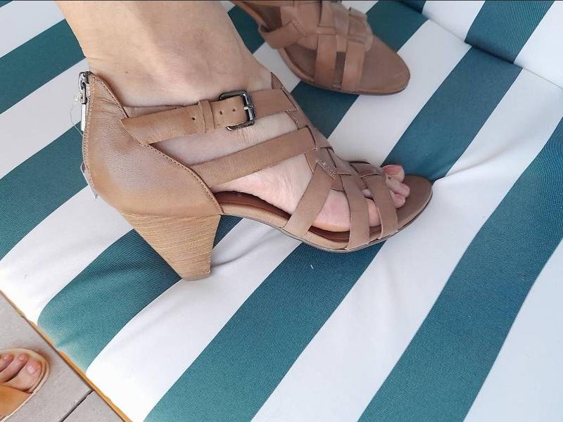 Women 5th Avenue Heels Brown Leather 37