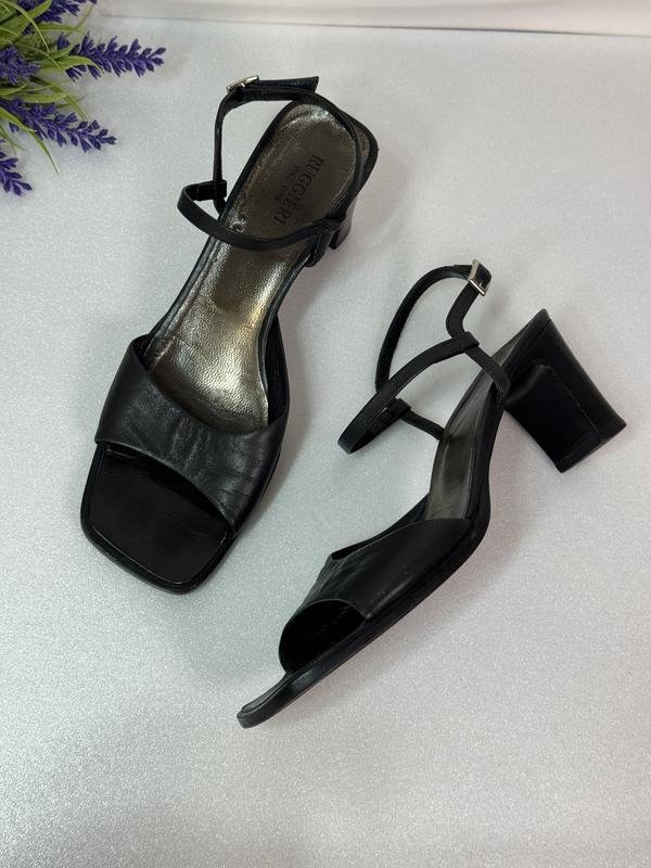 Femme Ruggieri Talons Noir Cuir 39,5