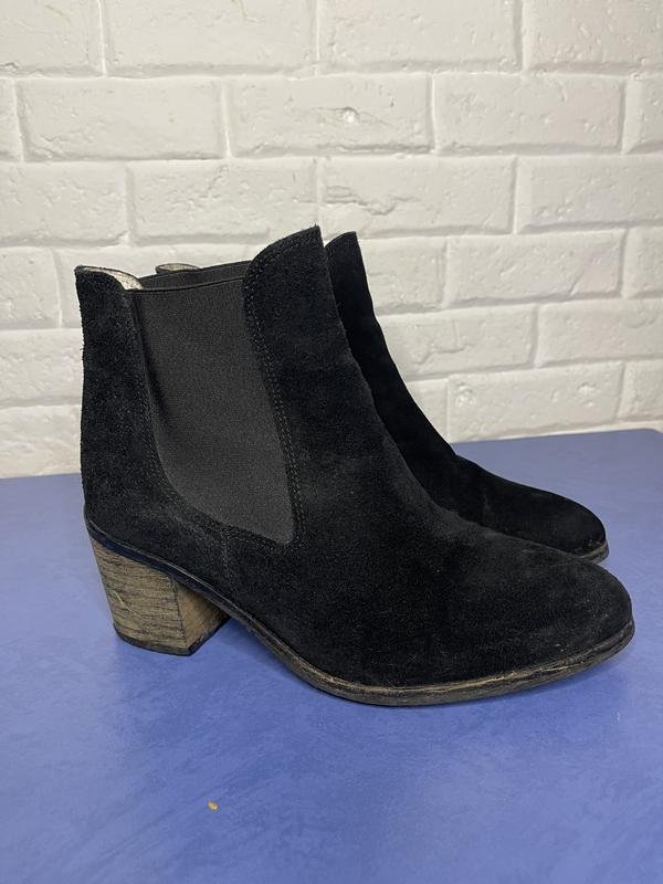 Women Ganni Boots Black Suede 39
