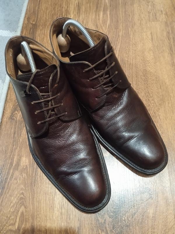 Men ALDO Boots Black Leather 42.5