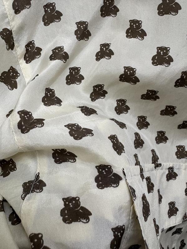 Women Etam Shirt Ivory Silk 38