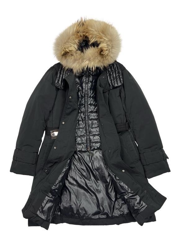 Damen Moncler Parka Schwarz M