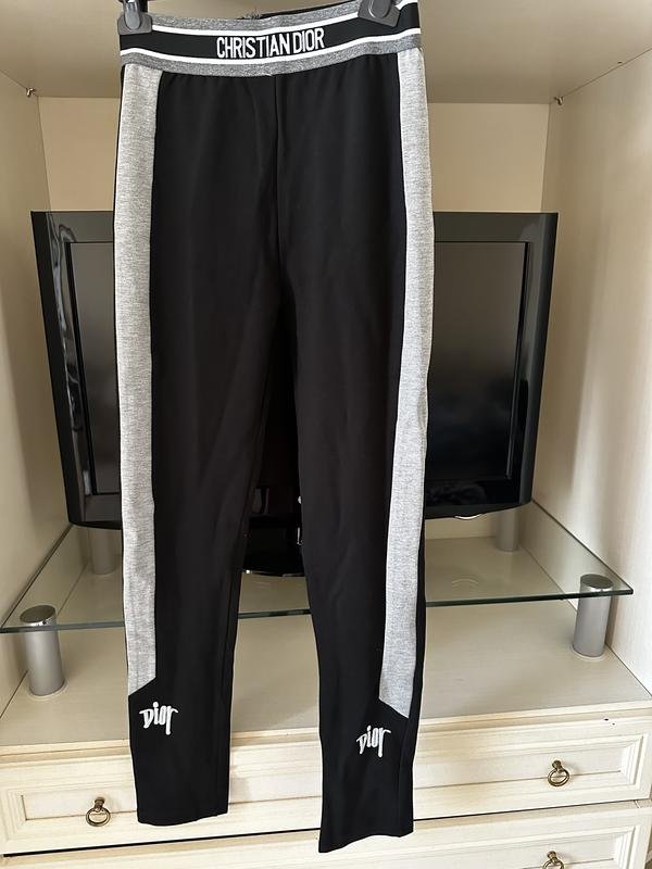 Женские Christian Dior Лосины Чёрный Хлопок S