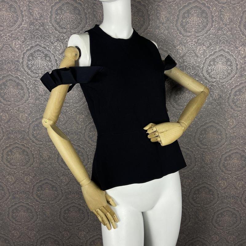 Damen Roland Mouret Bluse Schwarz Viskose M