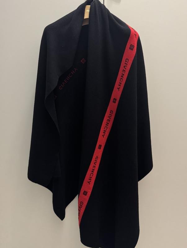 Unisex Givenchy Scarf Black Wool