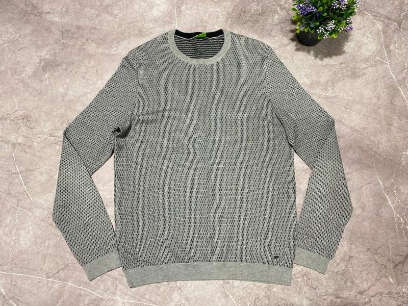 Мужская Hugo Boss Кофта Серый Хлопок L