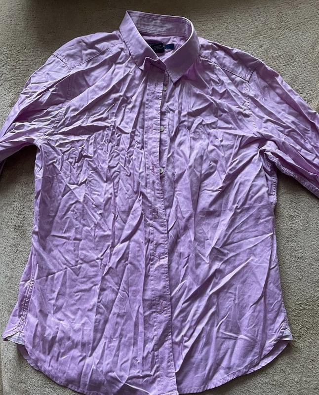 Женская Gant Сорочка Розовая Хлопок L