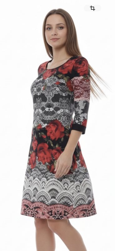 Женское Rinascimento Платье Чёрный Полиэстер 36