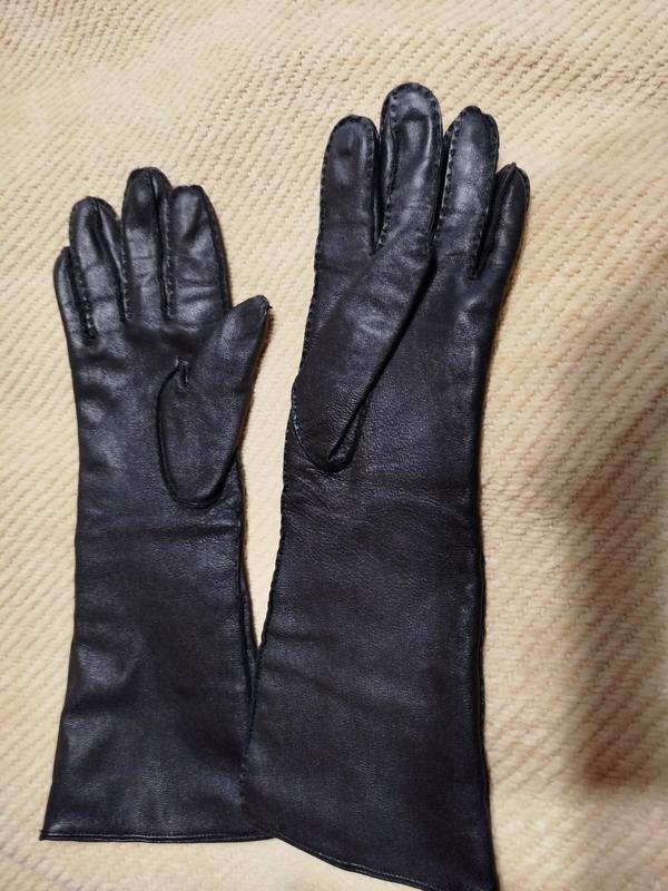 Damen Chloé Handschuhe Schwarz Leder L