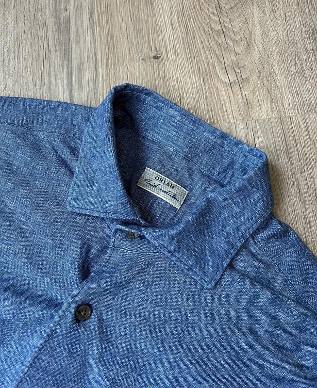 Мужской Barba Napoli Рубашка Тёмно-синий Хлопок L