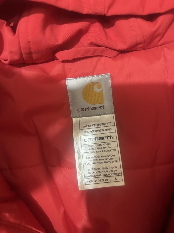Women Carhartt Jacket Red Nylon L