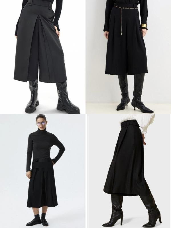 Women Diane Von Furstenberg Skirt Black Wool S-M