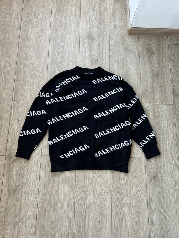 Мужской Balenciaga Светер Разноцветный Шерсть S