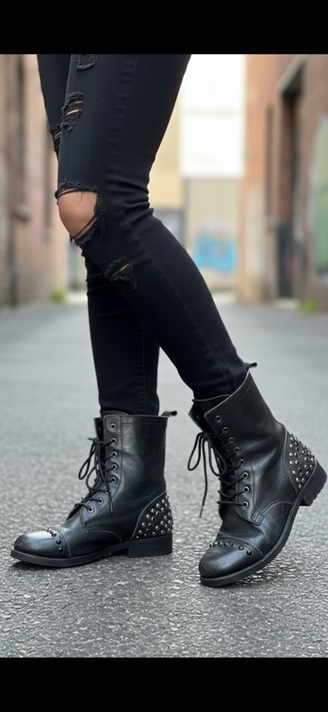Women ALDO Ankle Boots Black Leather 37.5
