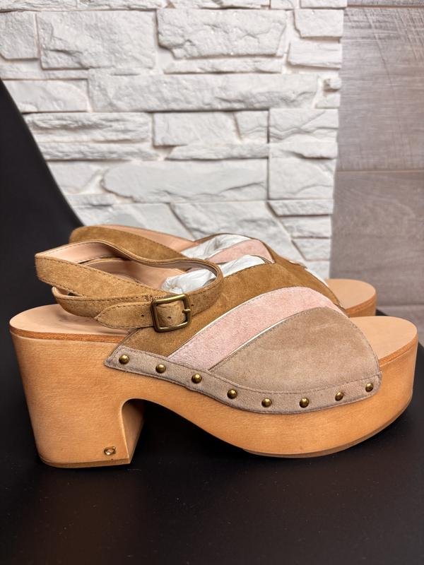 Women Coach Clogs Brown Suede 39.5