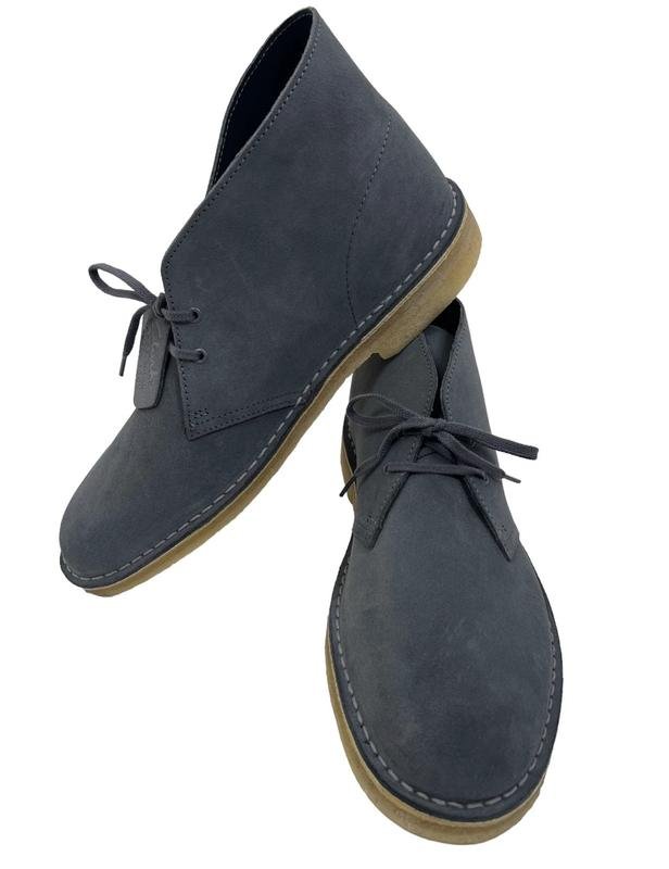 Uomo Clarks Stivali Grigio Suede 42
