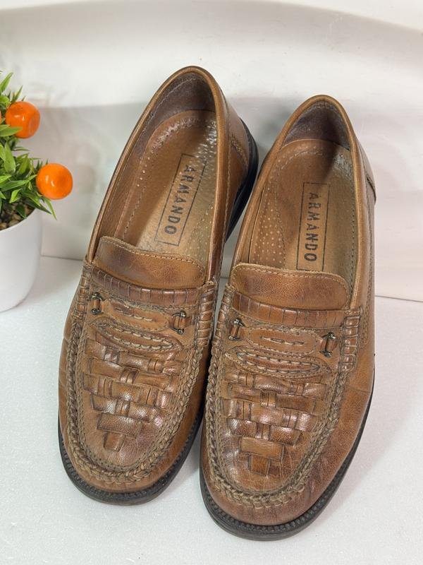 Men Armando Heels Brown Leather 39