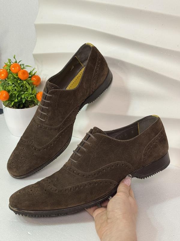 Men Heels Brown Suede 42