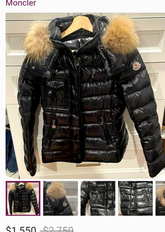 Женский Moncler Куртка Чёрный S