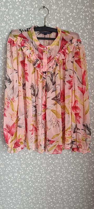 Damen French Connection Bluse Rosa Chiffon L