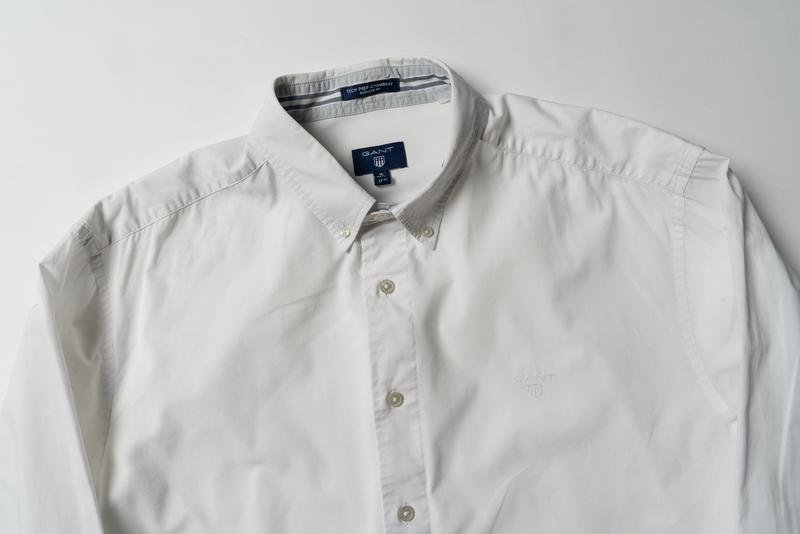 Мужской Gant Рубашка Белая Хлопок XL